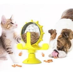 ✨Juguete Interactivo Dispensador de Alimentos para Gatos y Perros | Rueda Giratoria 360° con Ventosa Fuerte | Alimentación Lenta y Reducción de Ansiedad.