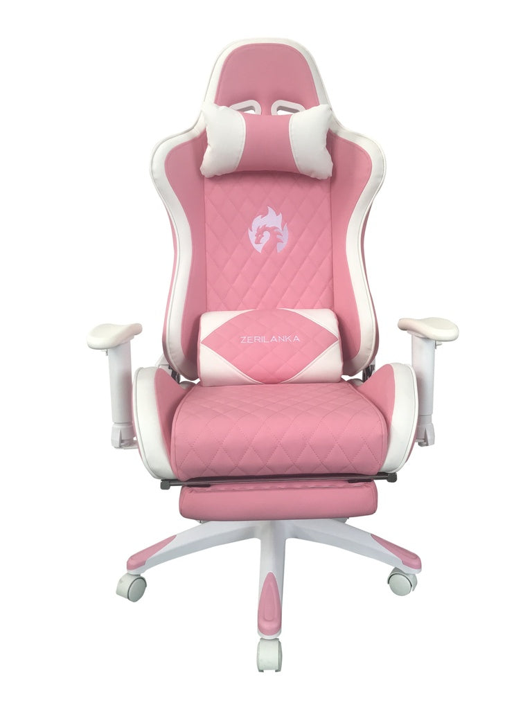 $Silla Gamer Waifu Blanca Rosa Profesional 170° 🪑🌸 ¡Paga al Recibir!