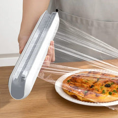 ✨Dispensador Magnético de Plástico para Película Adhesiva con Cortador Deslizante – Práctico y Seguro para Tu Cocina