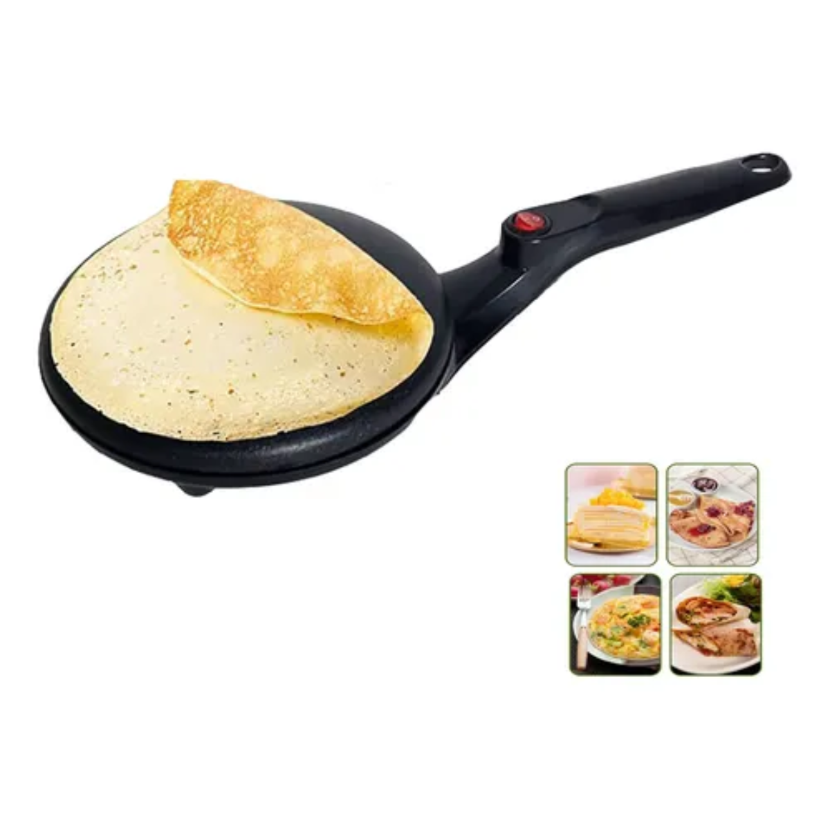 ✨Crepera Eléctrica para Crepes Caseros | Superficie Antiadherente | Desayunos Rápidos y Fáciles | 20 cm | 600W - ¡Paga al recibir!